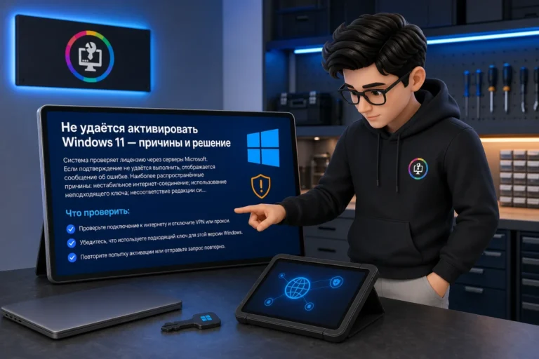 Не удаётся активировать Windows 11 — причины и решение