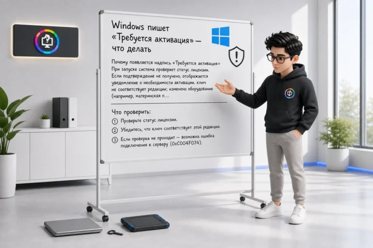 Windows пишет «Требуется активация» — что делать