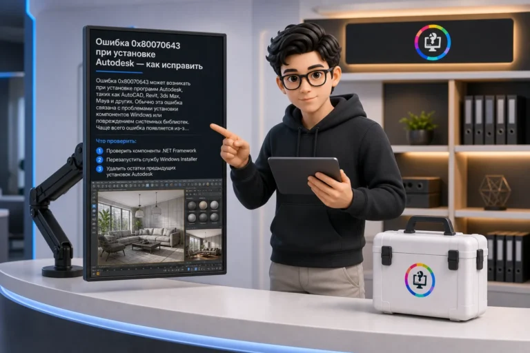 Ошибка 0x80070643 при установке Autodesk — как исправить