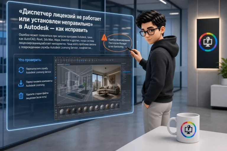 «Диспетчер лицензий не работает или установлен неправильно» в Autodesk — как исправить