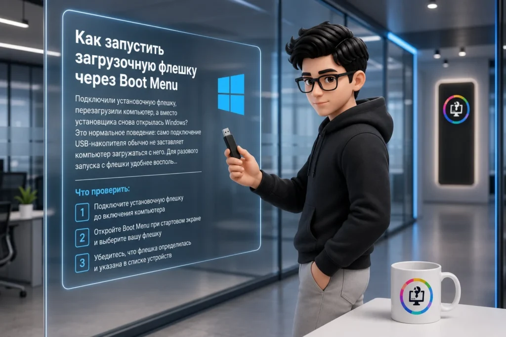ART создаёт загрузочную флешку