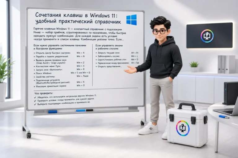 Сочетания клавиш в Windows 11: удобный практический справочник