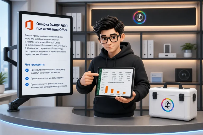 Ошибка 0x4004F00D при активации Office
