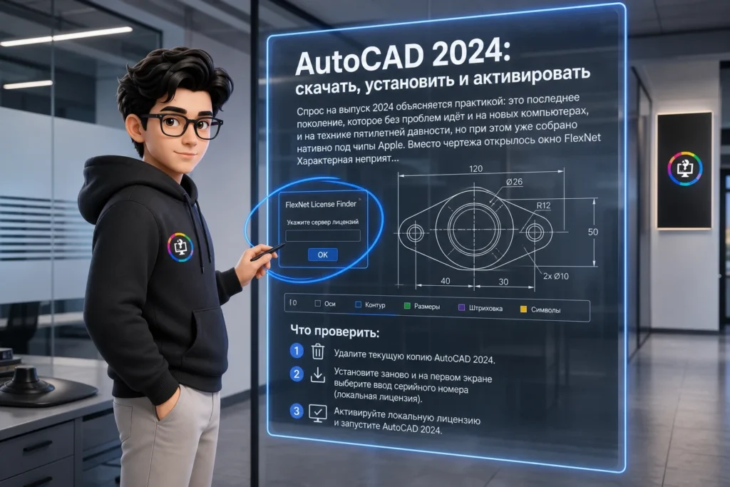 ART настраивает установку AutoCAD