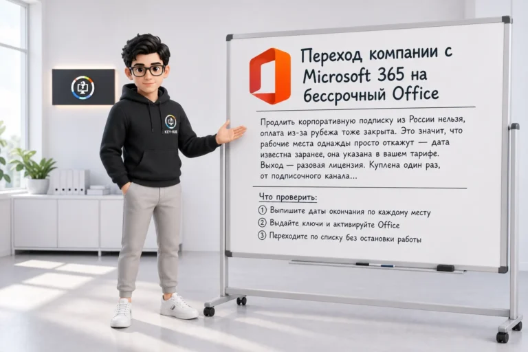 Переход компании с Microsoft 365 на бессрочный Office