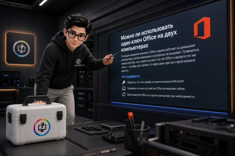 Можно ли использовать один ключ Office на двух компьютерах